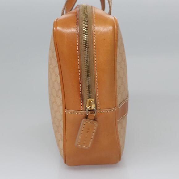 CELINE Macadam Canvas Hand Bag Pvc Leather Beige - Picture 5 of 13